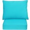 Patio Chair Cushion Set With Seat and Back Cushions Water Resistant Polyester